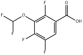 3-二氟甲氧基-2,4,5-三氟苯甲酸, 128426-86-8, 结构式
