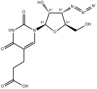 5-carboxyethyl-3'-azido-3'-deoxythymidine Structure