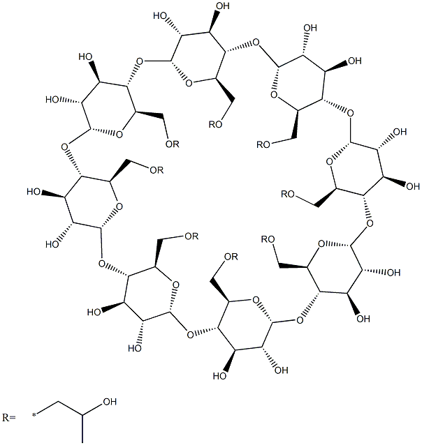 羟丙基-GAMMA-环糊精, 128446-34-4, 结构式