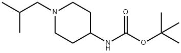 tert-Butyl N-[1-(2-methylpropyl)piperidin-4-yl]carbamate Structure