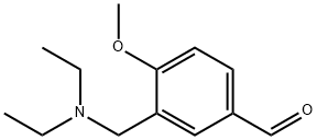 3-[(ジエチルアミノ)メチル]-4-メトキシベンズアルデヒド 化学構造式