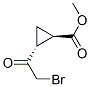 Cyclopropanecarboxylic acid, 2-(bromoacetyl)-, methyl ester, trans- (9CI) Structure