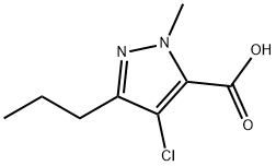 4-Chloro-1-methyl-3-propyl-1H-pyrazole-5-carboxylic acid Structure