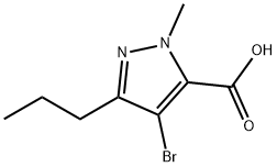 4-BROMO-1-METHYL-3-PROPYL-1H-PYRAZOLE-5-CARBOXYLIC ACID Structure