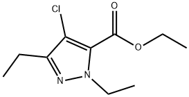 4-CHLORO-1,3-DIETHYL-1H-PYRAZOLE-5-CARBOXYLIC ACID ETHYL ESTER Structure