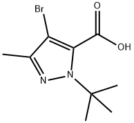 4-BROMO-1-(TERT-BUTYL)-3-METHYL-1H-PYRAZOLE-5-CARBOXYLIC ACID Structure