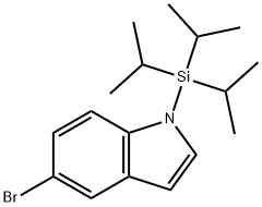 5-ブロモ-1-(トリイソプロピルシリル)-1H-インドール 化学構造式
