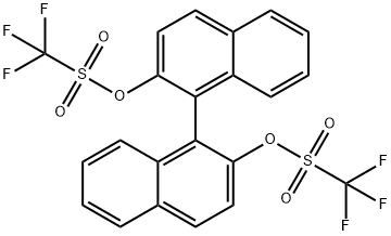 ビス(トリフルオロメタンスルホン酸)1,1'-ビナフチル-2,2'-ジイル 化学構造式