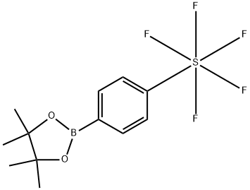 4,4,5,5-四甲基-2-[4-(五氟硫烷基)苯基]-1,3,2-二氧硼烷 结构式