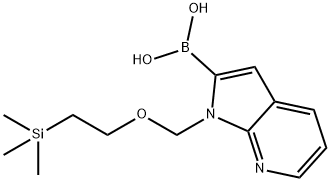 (1-((2-(Trimethylsilyl)ethoxy)methyl)-1H-pyrrolo[2,3-b]pyridin-2-yl)boronic acid Structure