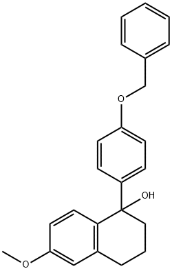 rac 4-Hydroxy-7-methoxy-4-(4-benzyloxyphenyl)-1,2,3,4-tetrahydronaphthalene Structure