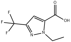 1-エチル-3-(トリフルオロメチル)-1H-ピラゾール-5-カルボン酸 化学構造式