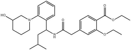 3’-Hydroxy Repaglinide Ethyl Ester
(Mixture of Diastereomers) Struktur