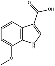 7‐メトキシ‐1H‐インドール‐3‐カルボン酸 化学構造式