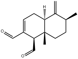(1R,4aR,6S,8aS)-6,8a-dimethyl-5-methylidene-1,4,4a,6,7,8-hexahydronaphthalene-1,2-dicarbaldehyde Structure
