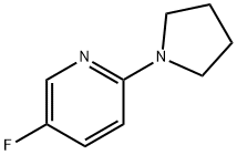 5-フルオロ-2-ピロリジン-1-イルピリジン 化学構造式