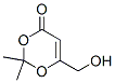 4H-1,3-Dioxin-4-one, 6-(hydroxymethyl)-2,2-dimethyl- (9CI),128766-63-2,结构式