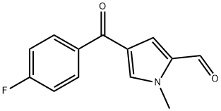 4-(4-フルオロベンゾイル)-1-メチル-1H-ピロール-2-カルブアルデヒド 化学構造式