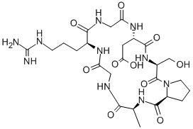 环-(-GLY-ARG-GLY-ASP-SER-PRO-ALA), 128857-77-2, 结构式