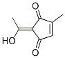 4-Cyclopentene-1,3-dione, 2-(1-hydroxyethylidene)-4-methyl-, (E)- (9CI) Structure