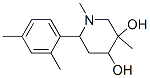 6-(2,4-dimethylphenyl)-1,3-dimethyl-piperidine-3,4-diol Structure