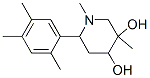 1,3-dimethyl-6-(2,4,5-trimethylphenyl)piperidine-3,4-diol Structure