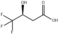 (S)-4,4,4-トリフルオロ-3-ヒドロキシ酪酸 化学構造式