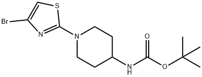 tert-Butyl (1-(4-bromothiazol-2-yl)piperidin-4-yl)carbamate Structure