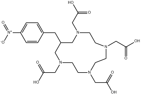 12-(4-nitrobenzyl)-1,4,7,10-tetraazacyclotridecane-1,4,7,10-tetraacetic acid Structure