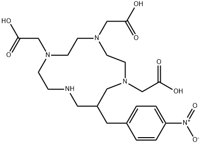 12(4-nitrobenzyl)-1,4,7,10-tetraazacyclotridecane-1,4,7-triacetic acid Structure