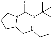 tert-butyl 2-((ethylamino)methyl)pyrrolidine-1-carboxylate Struktur