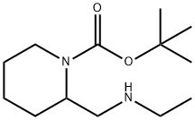 tert-butyl 2-((ethylamino)methyl)piperidine-1-carboxylate Struktur