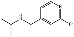 (2-Bromo-pyridin-4-ylmethyl)-isopropyl-amine 化学構造式