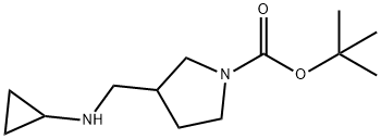 tert-butyl 3-((cyclopropylamino)methyl)pyrrolidine-1-carboxylate Structure