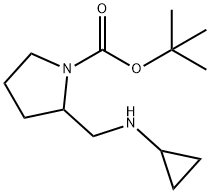 tert-butyl 2-((cyclopropylamino)methyl)pyrrolidine-1-carboxylate Structure