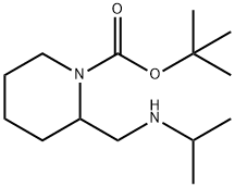 tert-butyl 2-((isopropylamino)methyl)piperidine-1-carboxylate Struktur