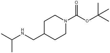 tert-butyl 4-((isopropylamino)methyl)piperidine-1-carboxylate Struktur