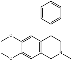 6,7-二甲氧基-2-甲基-4-苯基-1,2,3,4-四氢异喹啉, 128942-65-4, 结构式
