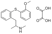 Benzeneethanamine, 2-((2-methoxyphenyl)thio)-N,alpha-dimethyl-, ethane dioate (1:1) Struktur
