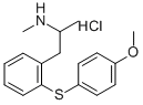 Benzeneethanamine, 2-((4-methoxyphenyl)thio)-N,alpha-dimethyl-, hydroc hloride|