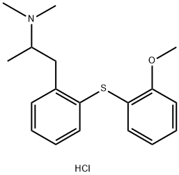 Benzeneethanamine, 2-((2-methoxyphenyl)thio)-N,N,alpha-trimethyl-, hyd rochloride Struktur