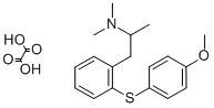 Benzeneethanamine, 2-((4-methoxyphenyl)thio)-N,N,alpha-trimethyl-, eth anedioate (1:1) Structure