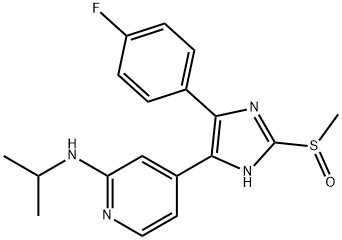 4-(4-(4-Fluorophenyl)-2-(Methylsulfinyl)-1H-iMidazol-5-yl)-N-isopropylpyridin-2-aMine Structure