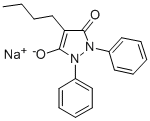 フェニルブタゾンナトリウム 化学構造式