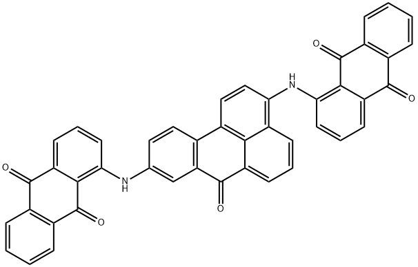 3,9-ビス(9,10-ジヒドロ-9,10-ジオキソアントラセン-1-イルアミノ)-7H-ベンゾ[de]アントラセン-7-オン 化学構造式