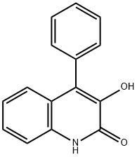 3-ヒドロキシ-4-フェニル-2(1H)-キノリノン 化学構造式