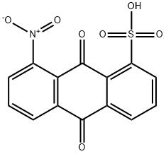 9,10-dihydro-8-nitro-9,10-dioxoanthracene-1-sulphonic acid Struktur
