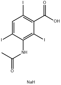 アセトリゾ酸ナトリウム 化学構造式