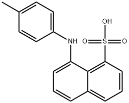 8-(4-メチルアニリノ)-1-ナフタレンスルホン酸 化学構造式