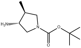 tert-butyl (3R,4S)-3-amino-4-methylpyrrolidine-1-carboxylate Structure